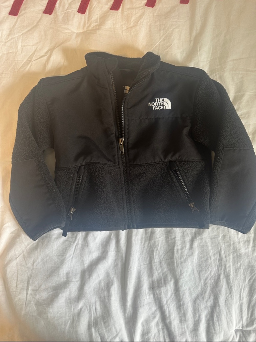 Toddler The North Face Black Sherpa Fleece Jacket with Logo